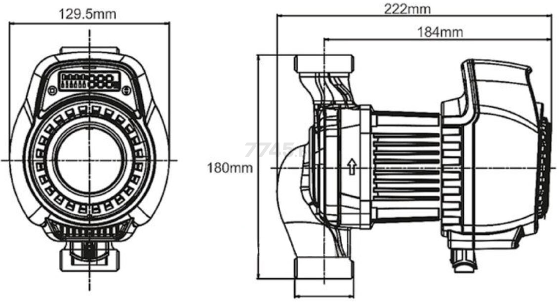 Насос циркуляционный IBO MAGI 25-100/180 (2000048290102) - Фото 6